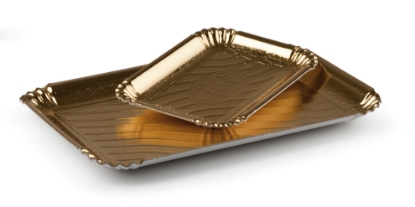Immagine di VASSOIO CARTONE ORO N.5 IT 20x28cm 