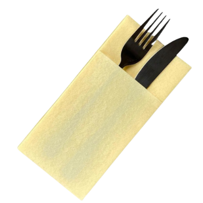 Immagine di TOVAGLIOLO CARTA A SECCO/AIRLAID POCKET LIGHT 40x40 AVORIO 