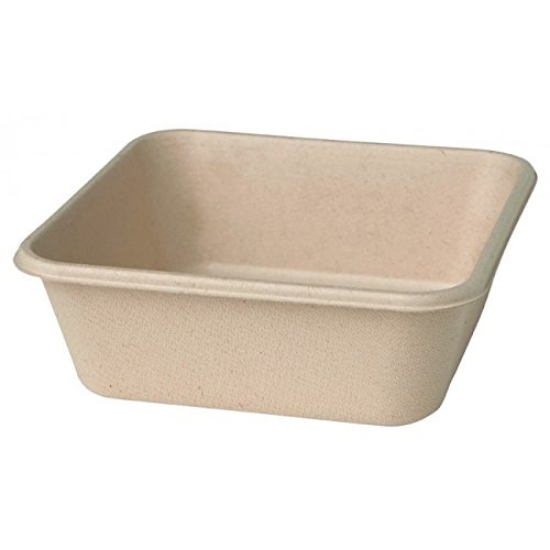 Immagine di VASSOIO QUADRATO IN BAGASSA MARRONE ml.900 15,5x15,5x5,3cm