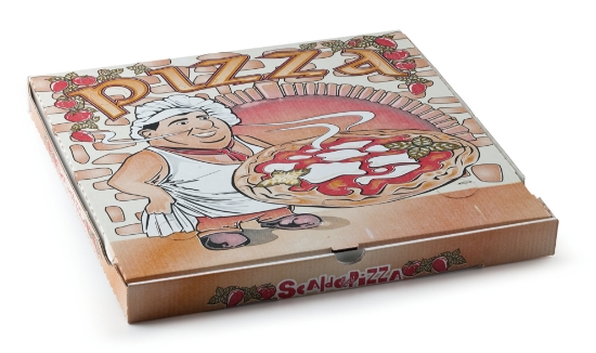 Immagine di SCATOLA PIZZA "AMERICA" 33x33x3cm confezione 100 pezzi