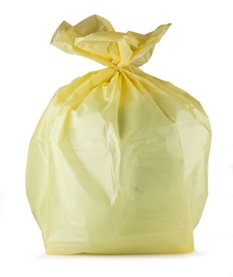 Immagine di SACCHI NU GIALLI TRASPARENTI LDPE 110lt 12my 26gr 70x110cm