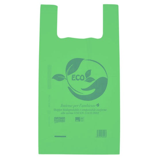 Immagine di SHOPPER BIO-COMPOST K4 MEDIO VERDE gr.15,5 28x50cm
