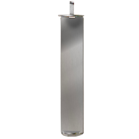 Immagine di STAFFA SINGOLA IN ACCIAIO INOX SATINATO PER DISPENSER ml.380/480