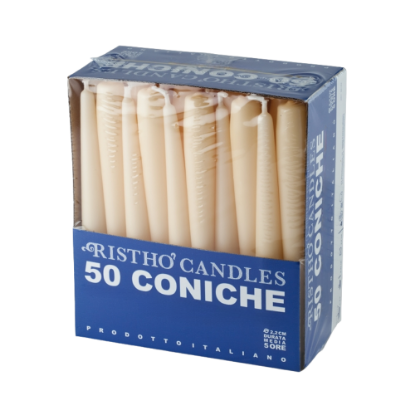 Immagine di CANDELA CONICA OPACA AVORIO 21cm
