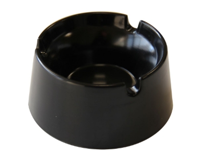 Immagine di PORTACENERE NERO IN PLASTICA ANTIVENTO Ø10cm