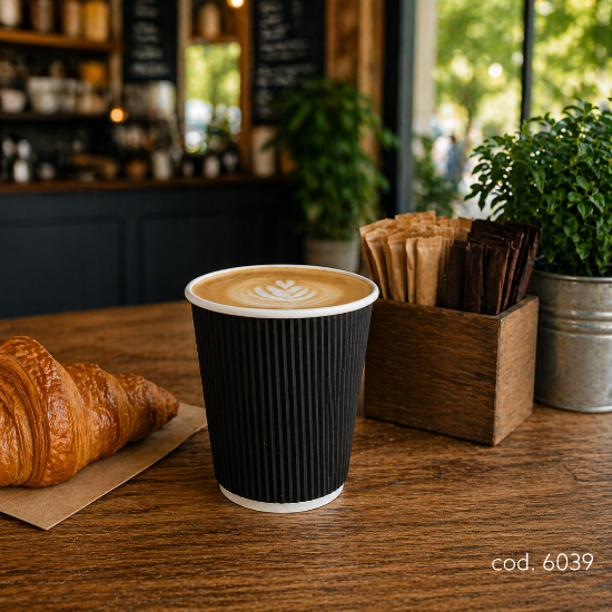 Immagine di BICCHIERE HOT DRINK BIO CORRUGATO ml.240