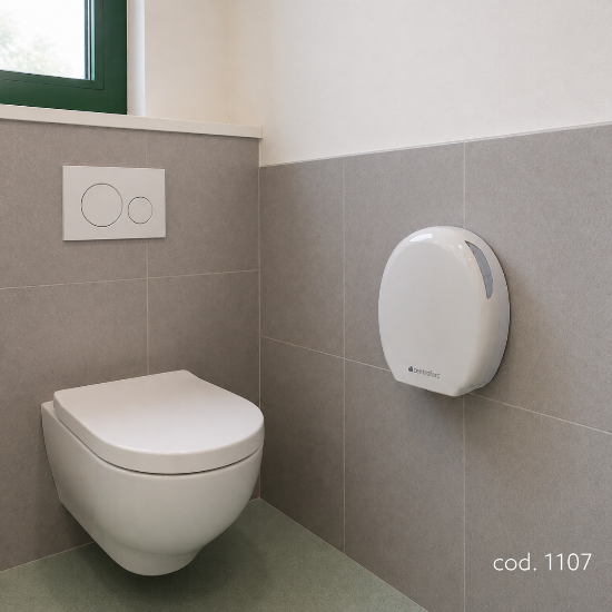 Immagine di DISPENSER BIANCO CARTA IGIENICA JUMBO MAXI