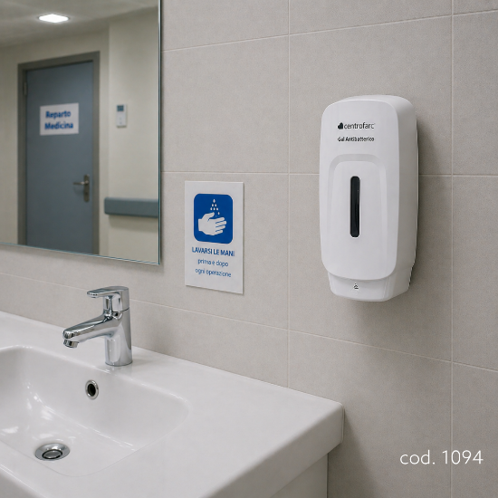 Immagine di DISPENSER WHITE AUTOMATICO ALCOLICO ANTIBATTERICO ml.1000 