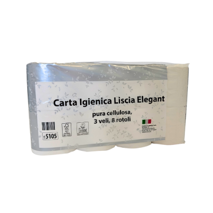 Immagine di CARTA IGIENICA ELEGANT PURA CELLULOSA LISCIA 3 VELI ECOLABEL