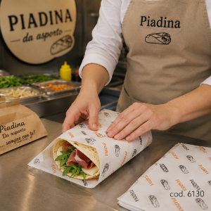 Immagine di CARTA ANTIGRASSO PIADINA BIANCA 25x37 gr.45 