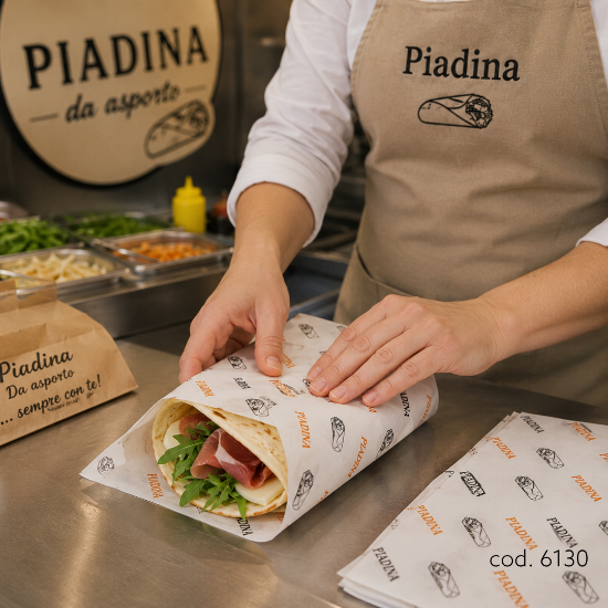 Immagine di CARTA ANTIGRASSO PIADINA BIANCA 25x37 gr.45 