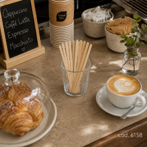 Immagine di PALETTA PER CAPPUCCINO IN LEGNO CERATO 178mm 