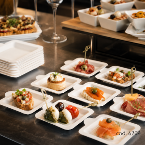 Immagine di PIATTO FINGER FOOD QUADRATO 11x11cm