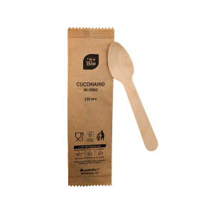Immagine di CUCCHIAINO IN LEGNO CERATO BUSTA SINGOLA 110mm