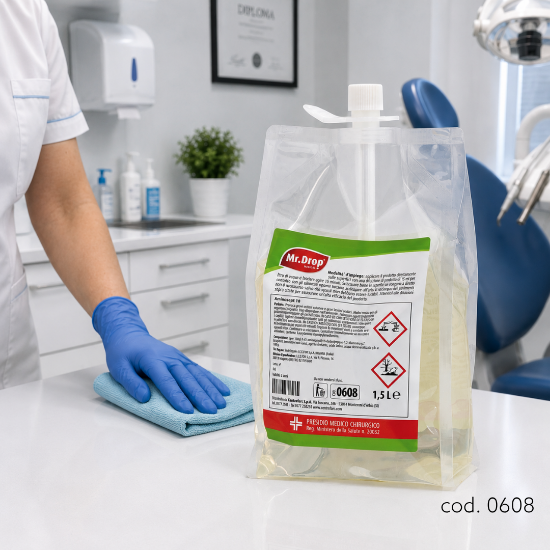 Immagine di 9 DISINFETTANTE BATTERICIDA E LEVURICIDA - AMINOSEPT 10 sacca lt.1,5