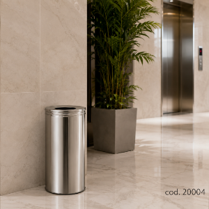 Immagine di PATTUMIERA IN ACCIAIO INOX 430 LUCIDO lt.45