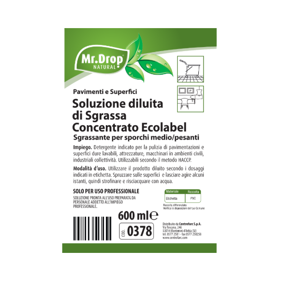 Immagine di ETICHETTA PER SISTEMA DI DILUIZIONE PER SGRASSA CONCENTRATO ECOLABEL