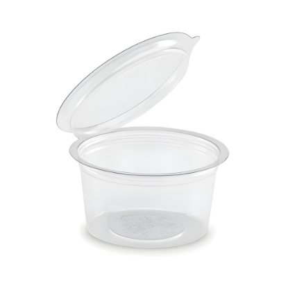 Immagine di VASCHETTA TRASPARENTE CON COPERCHIO R/PET ml.50