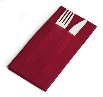 Immagine di TOVAGLIOLO POCKET LIGHT CARTA A SECCO/AIRLAID BORDEAUX 40x40cm