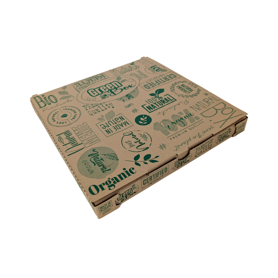 Immagine di SCATOLA PIZZA KRAFT 33x33x3cm confezione 100 pezzi